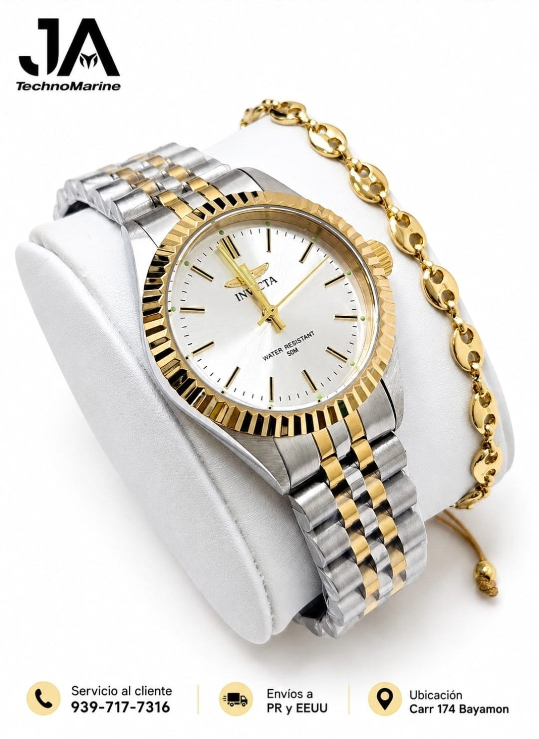 Invicta Lady Specialty Quartz Watch, Two Tone 36mm Incluye Una Pulsera Gratis