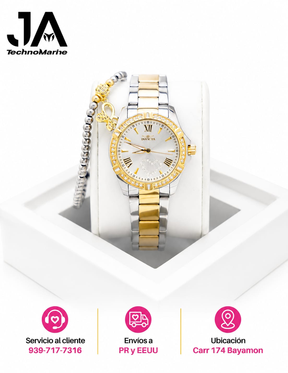 Invicta Angel Women's Watch - 35mm. Gold. Steel Una Pulsera Gratis