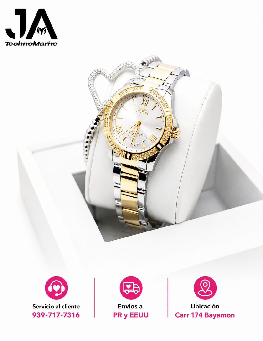 Invicta Angel Women's Watch - 35mm. Gold. Steel Una Pulsera Gratis