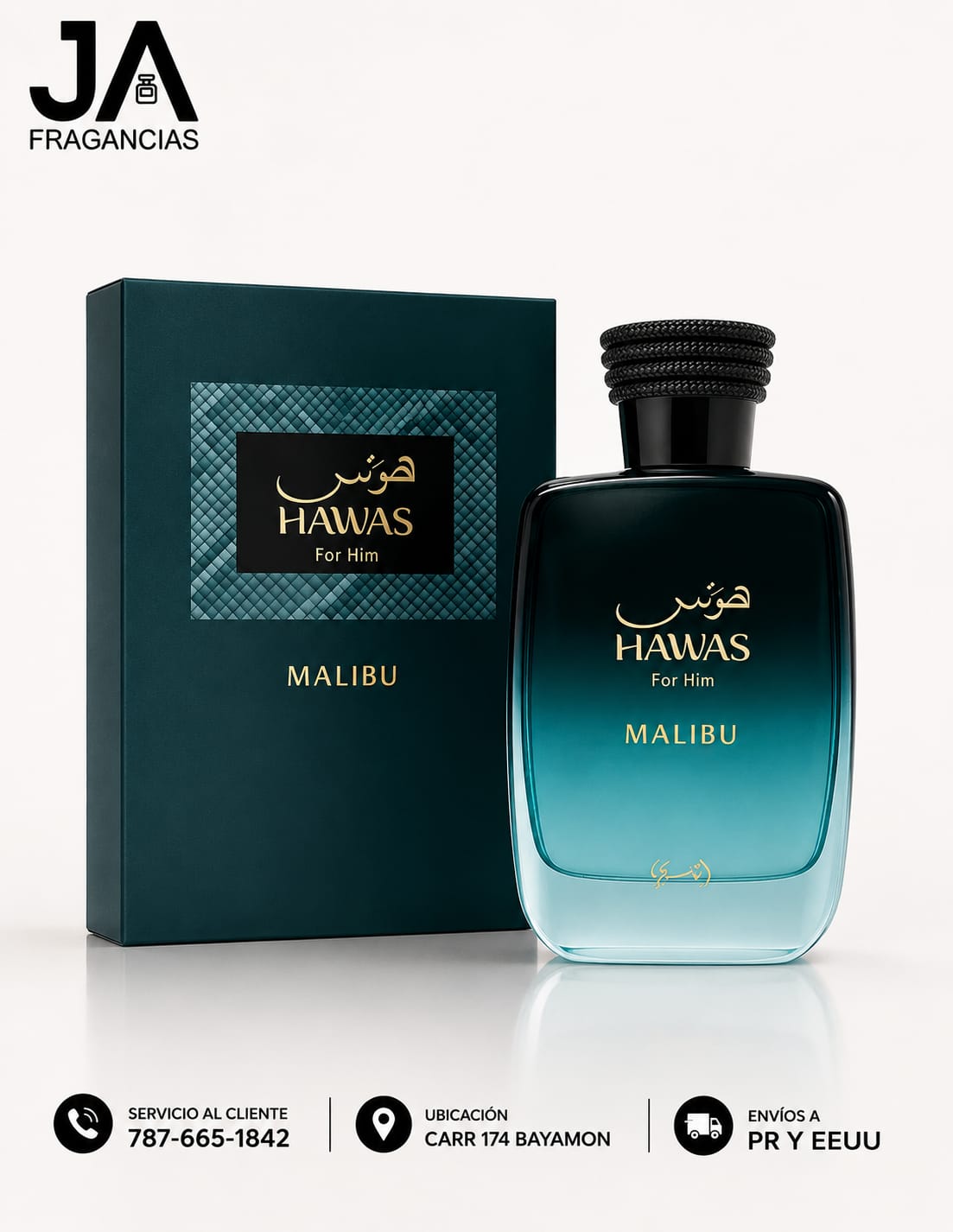 Hawas Malibu Rasasi 3.38OZ + 5% De Descuento