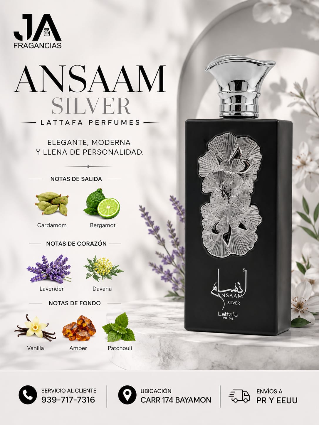 ANSAAM SILVER 3.4 OZ Unisex + 5 % Descuento Adicional