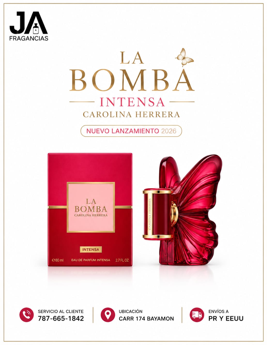 La Bomba Intensa Carolina Herrera para Mujeres 2.7oz 5 % Descuento Adicional