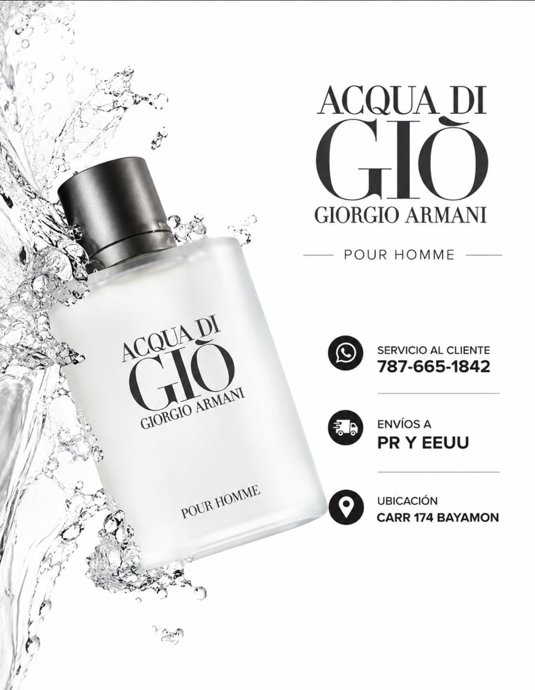 ACQUA DI GIO EAU DE TOILETTE 3.4OZ + 5 % Descuento Adicional