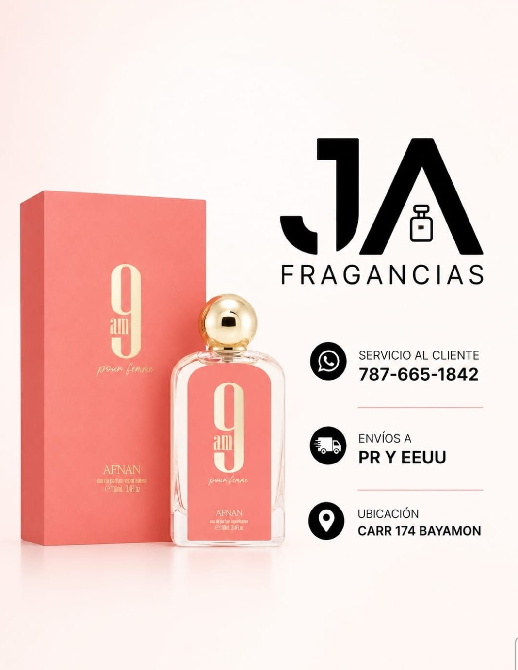 9 AM POUR FEMME AFNAN 3.4OZ 5 % Descuento Adicional