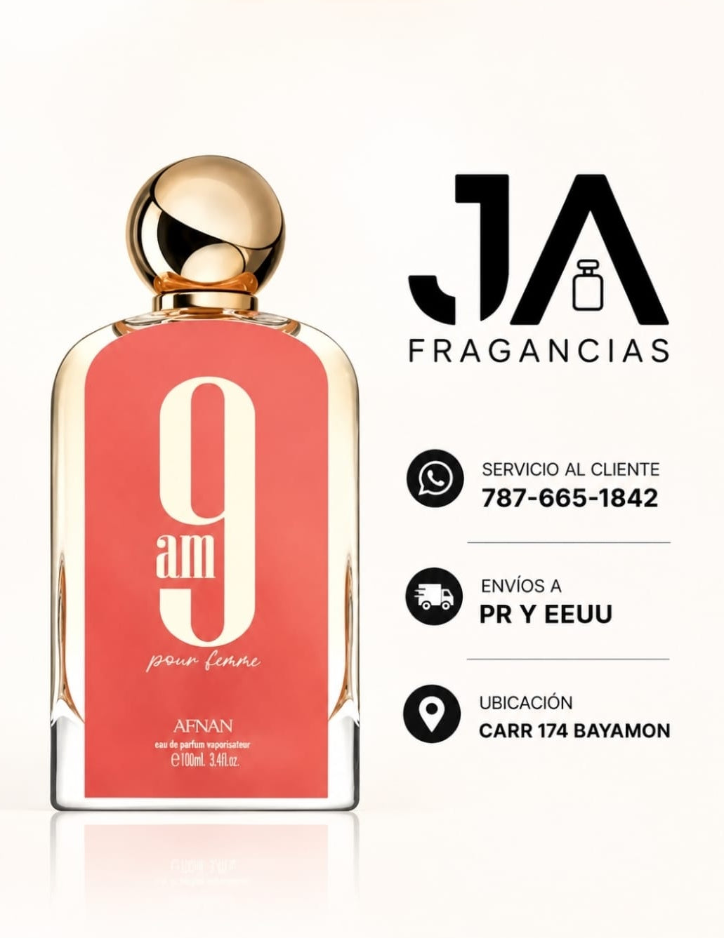 9 AM POUR FEMME AFNAN 3.4OZ 5 % Descuento Adicional