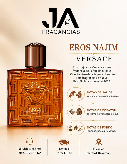 Versace Eros Najim Pour Homme Parfum 3.4OZ
