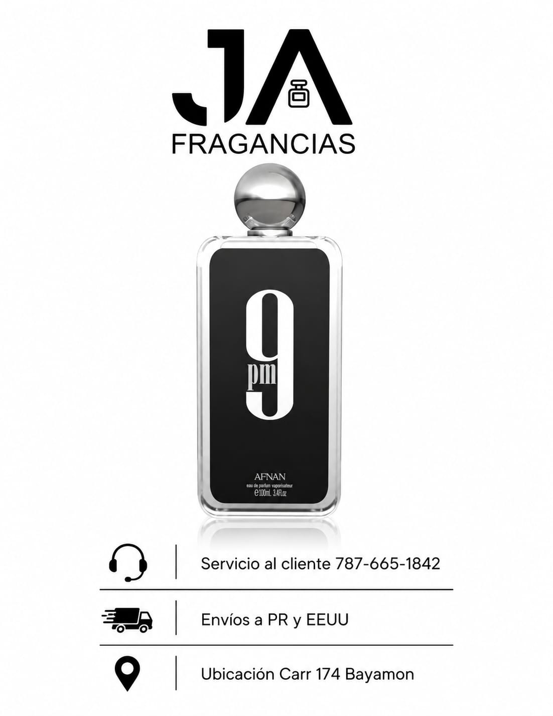 9 pm Afnan 3.4oz  5 % Descuento Adicional