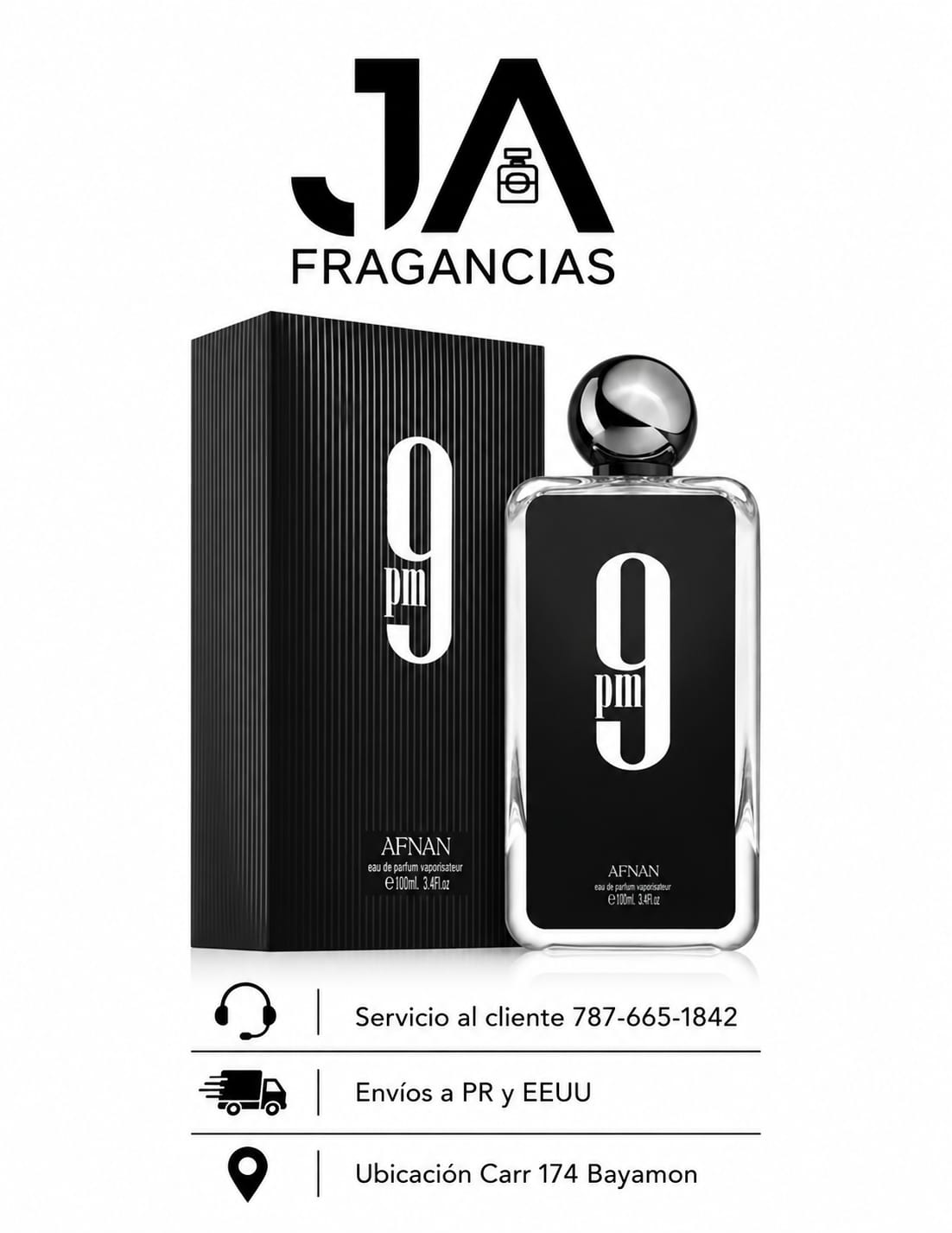 9 pm Afnan 3.4oz  5 % Descuento Adicional