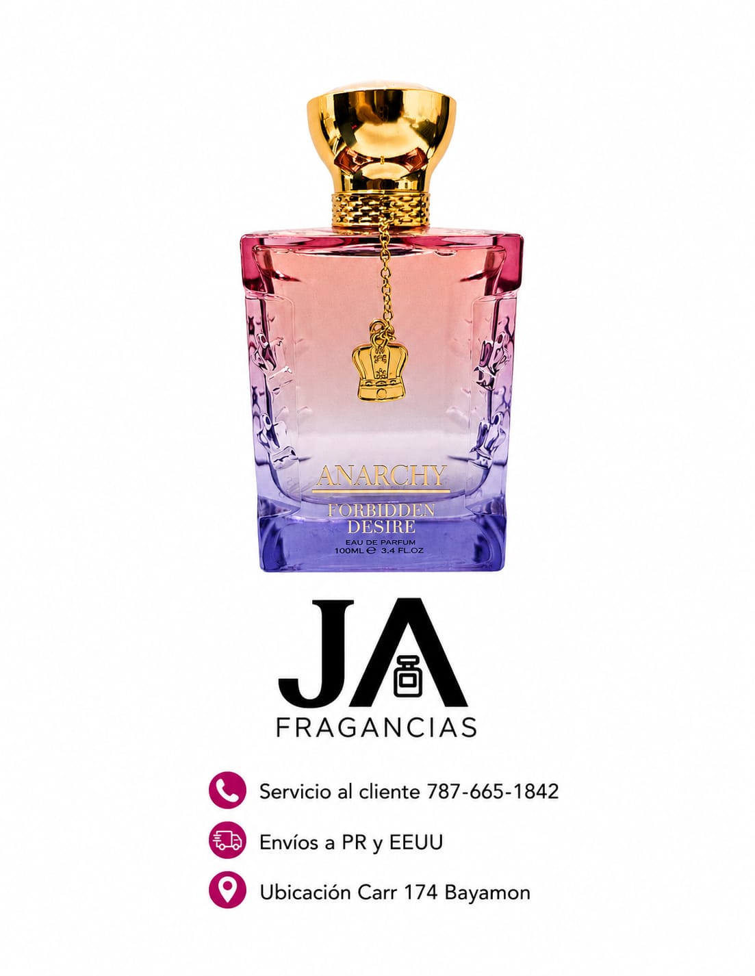 Anarchy Forbidden Desire EDP 3.4oz  5 % Descuento Adicional