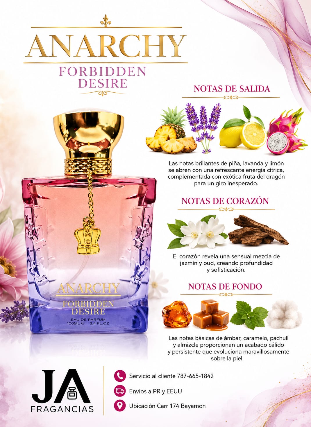 Anarchy Forbidden Desire EDP 3.4oz  5 % Descuento Adicional