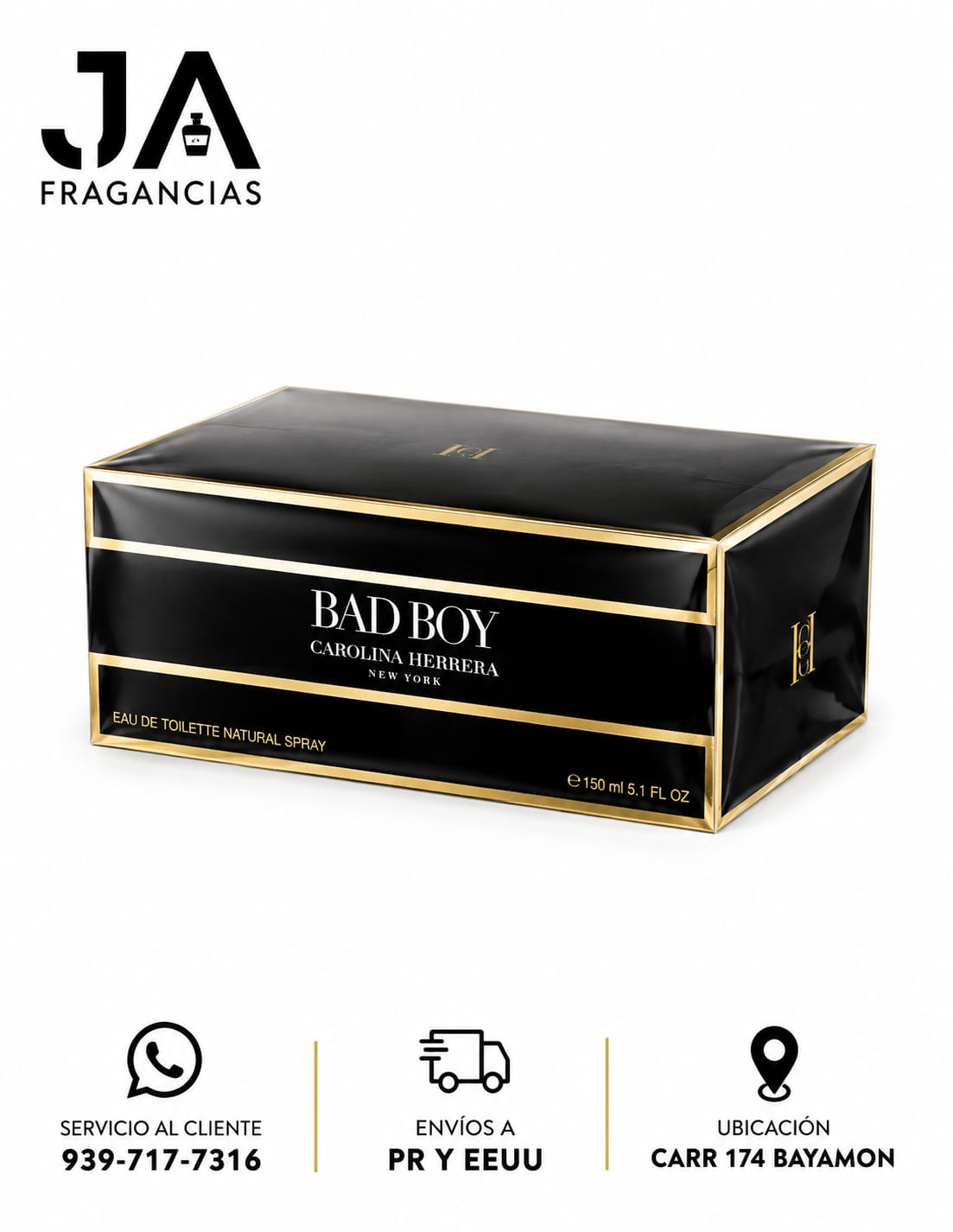 BAD BOY By Carolina Herrera 5.1 oz 5% Descuento Adicional