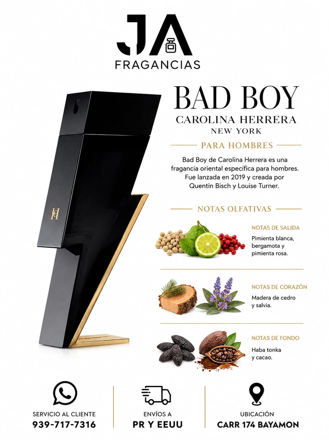 BAD BOY By Carolina Herrera 5.1 oz 5% Descuento Adicional