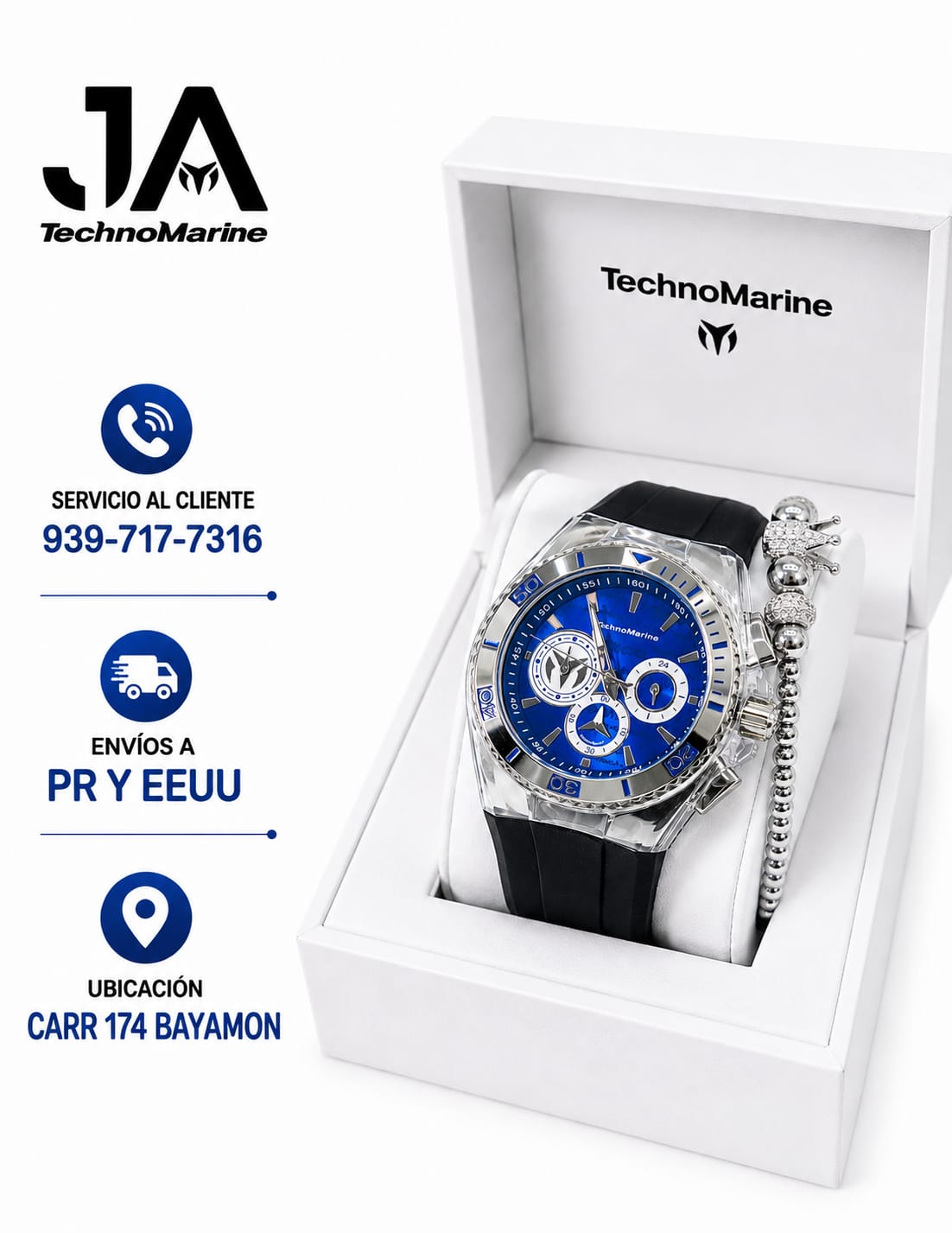 Technomarine Men's 46 MM  Cruise California Men's StainlessSteel Quartz Watch with Silicone Strap, Black