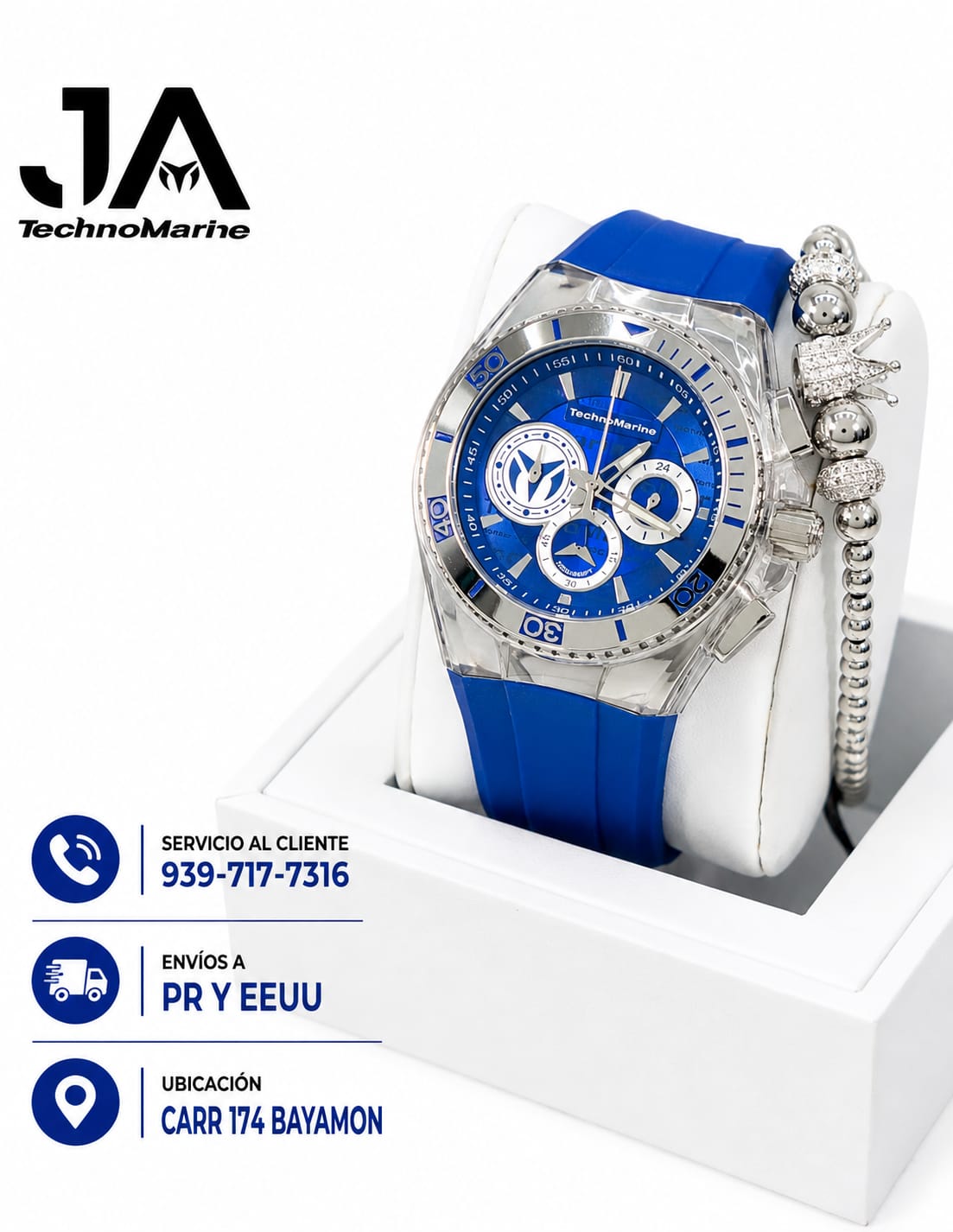 TechnoMarine Cruise California Men's Watch - 46.65mm, Blue Silver