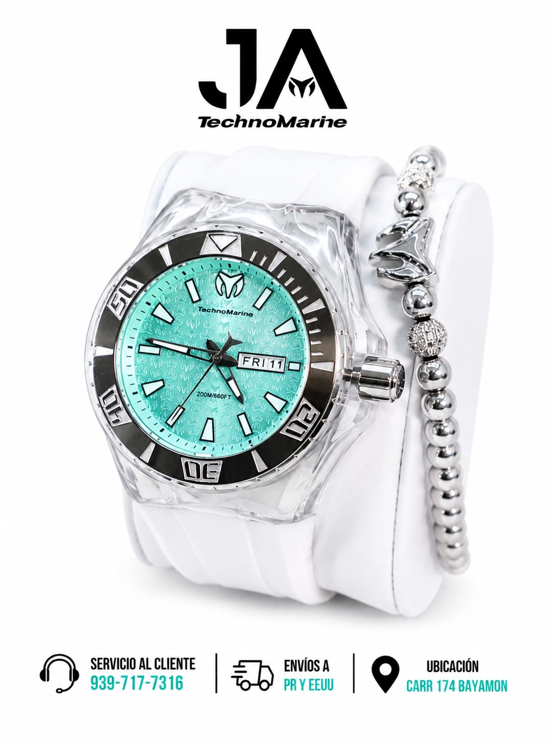 TechnoMarine Cruise Monogram 2023 Men's Watch - 47.8mm, Silver Ment  INCLUYE PULSERA