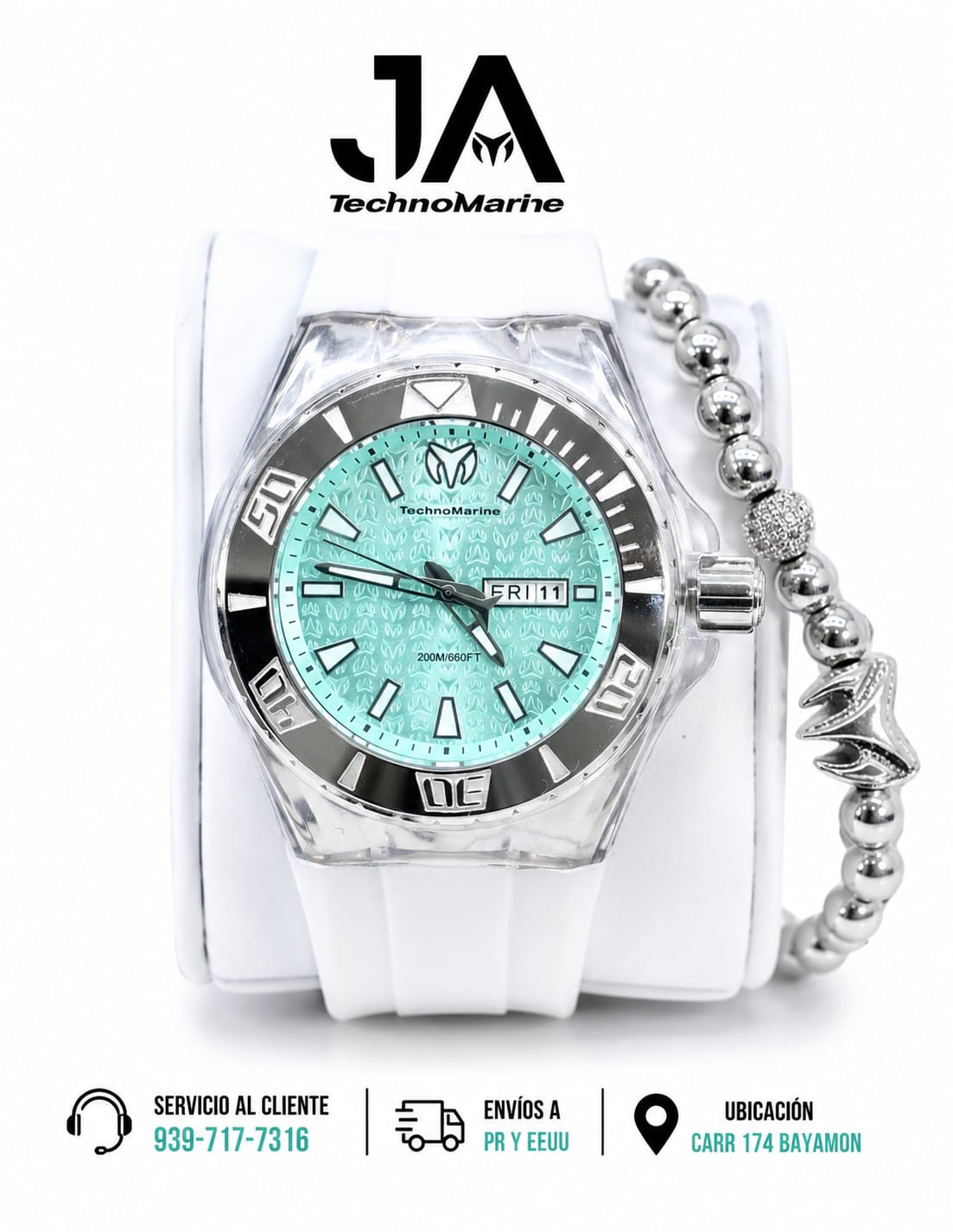 TechnoMarine Cruise Monogram 2023 Men's Watch - 47.8mm, Silver Ment  INCLUYE PULSERA