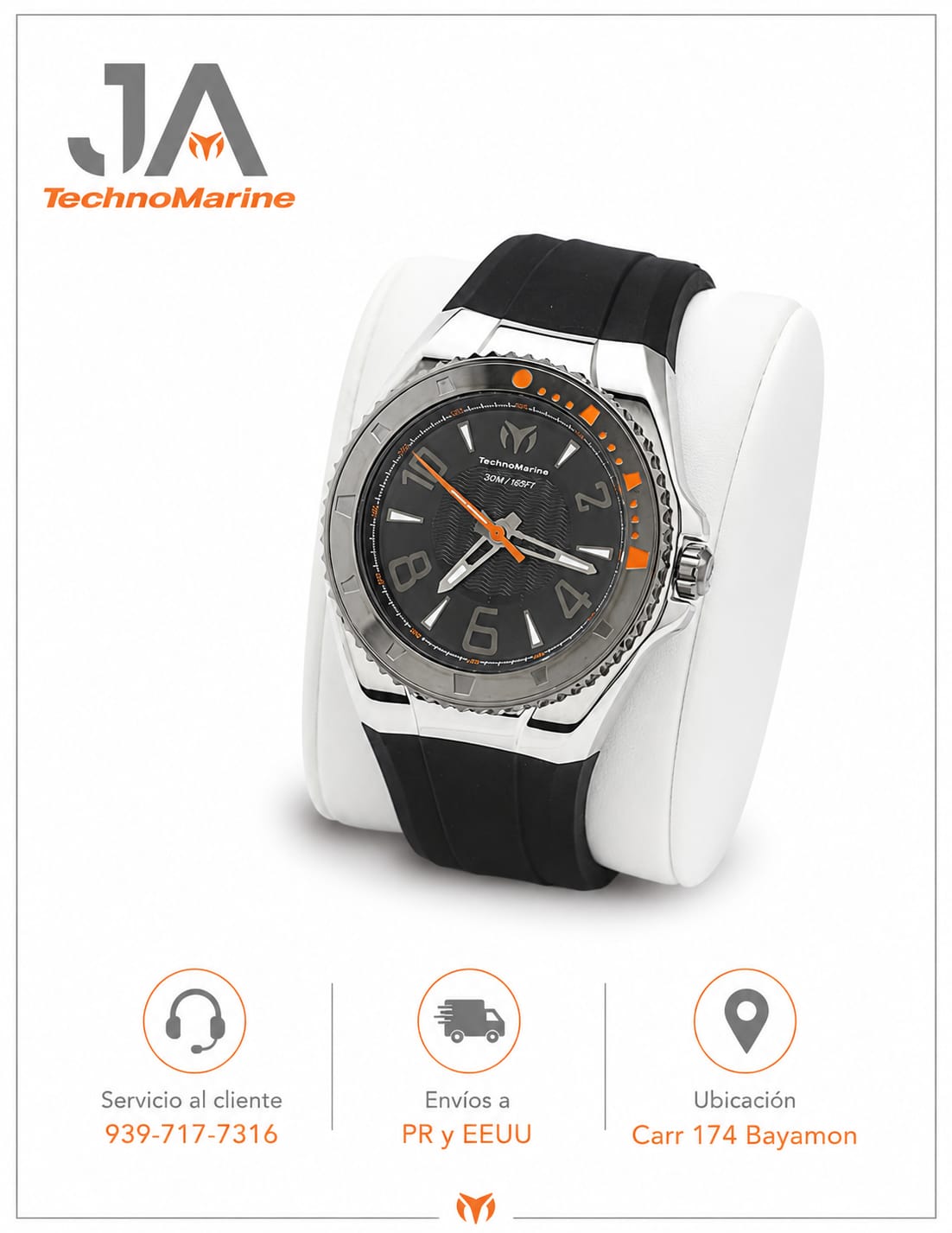 TechnoMarine Lusso Mare Men's Watch Black 44mm