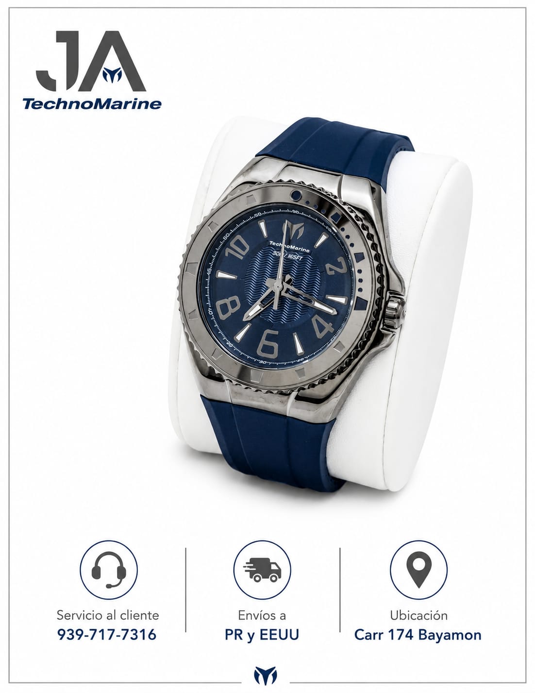 TechnoMarine Lusso Mare Men's Watch - 44mm, Dark Blue