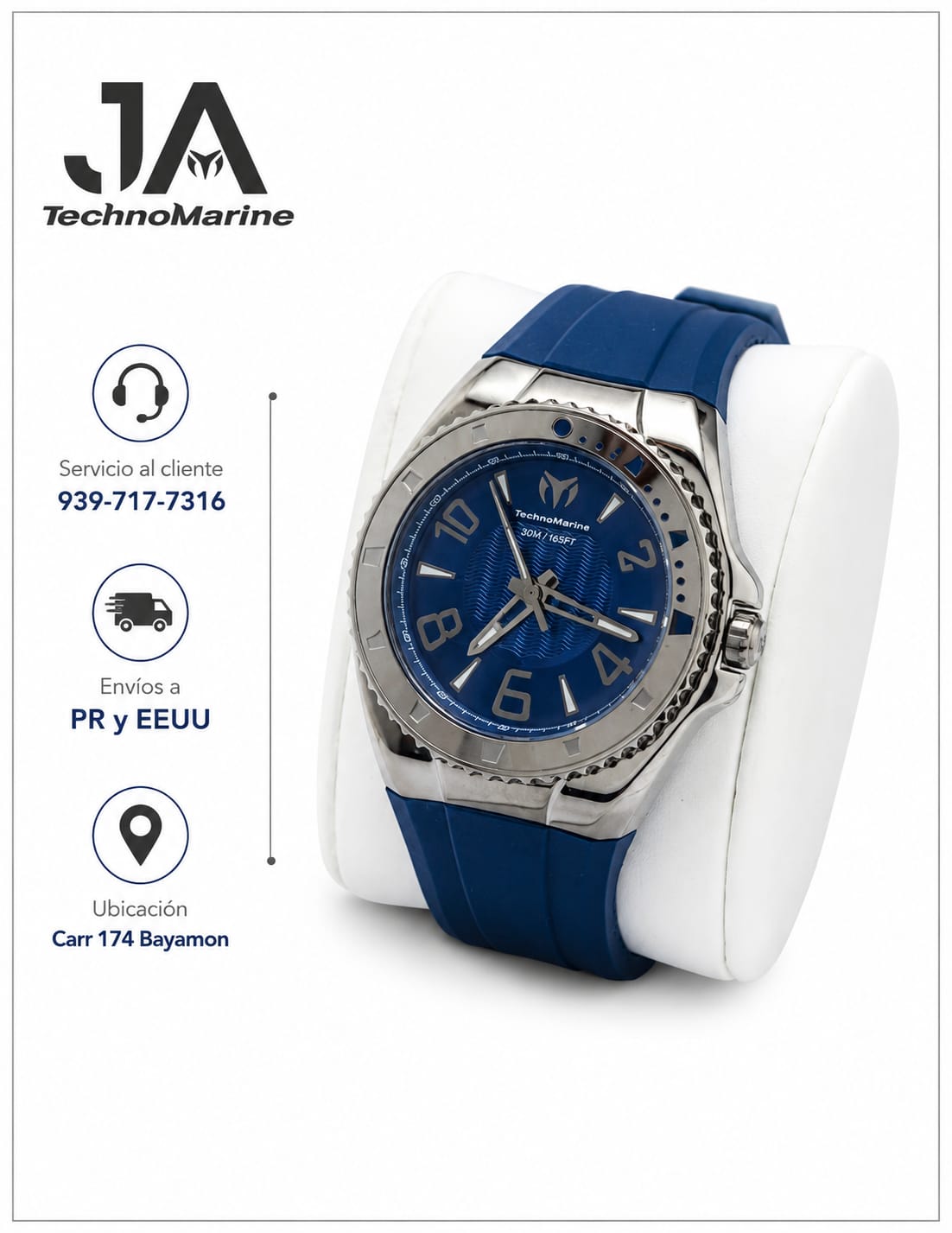 TechnoMarine Lusso Mare Men's Watch - 44mm, Dark Blue