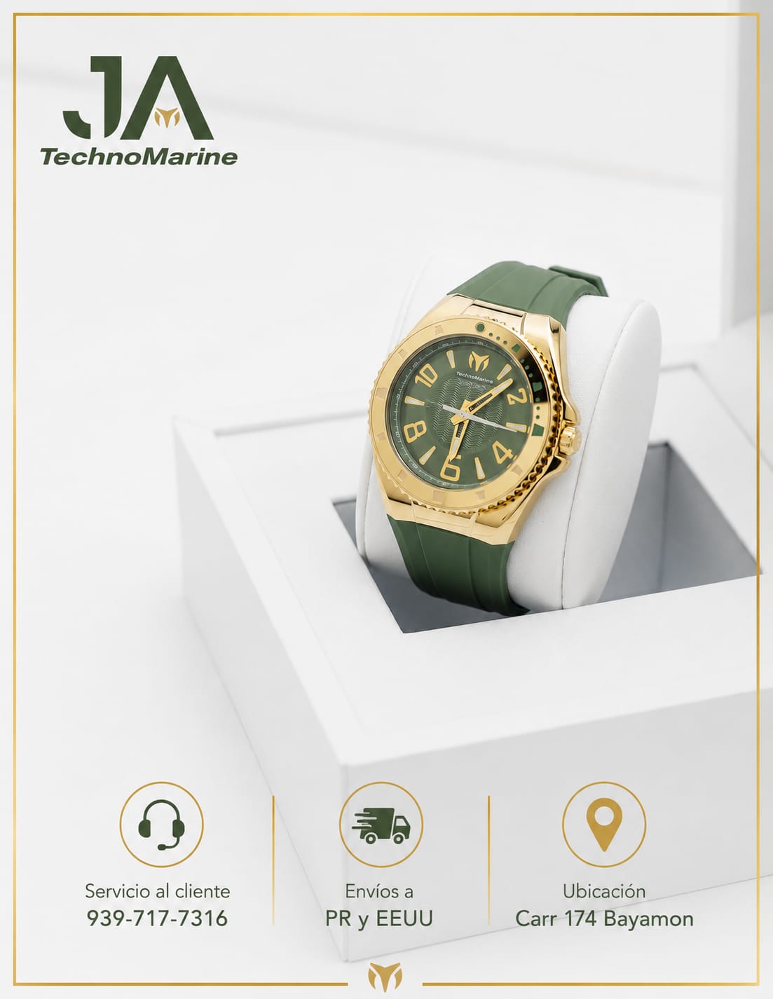 TechnoMarine Lusso Mare Men's Watch Green 44mm