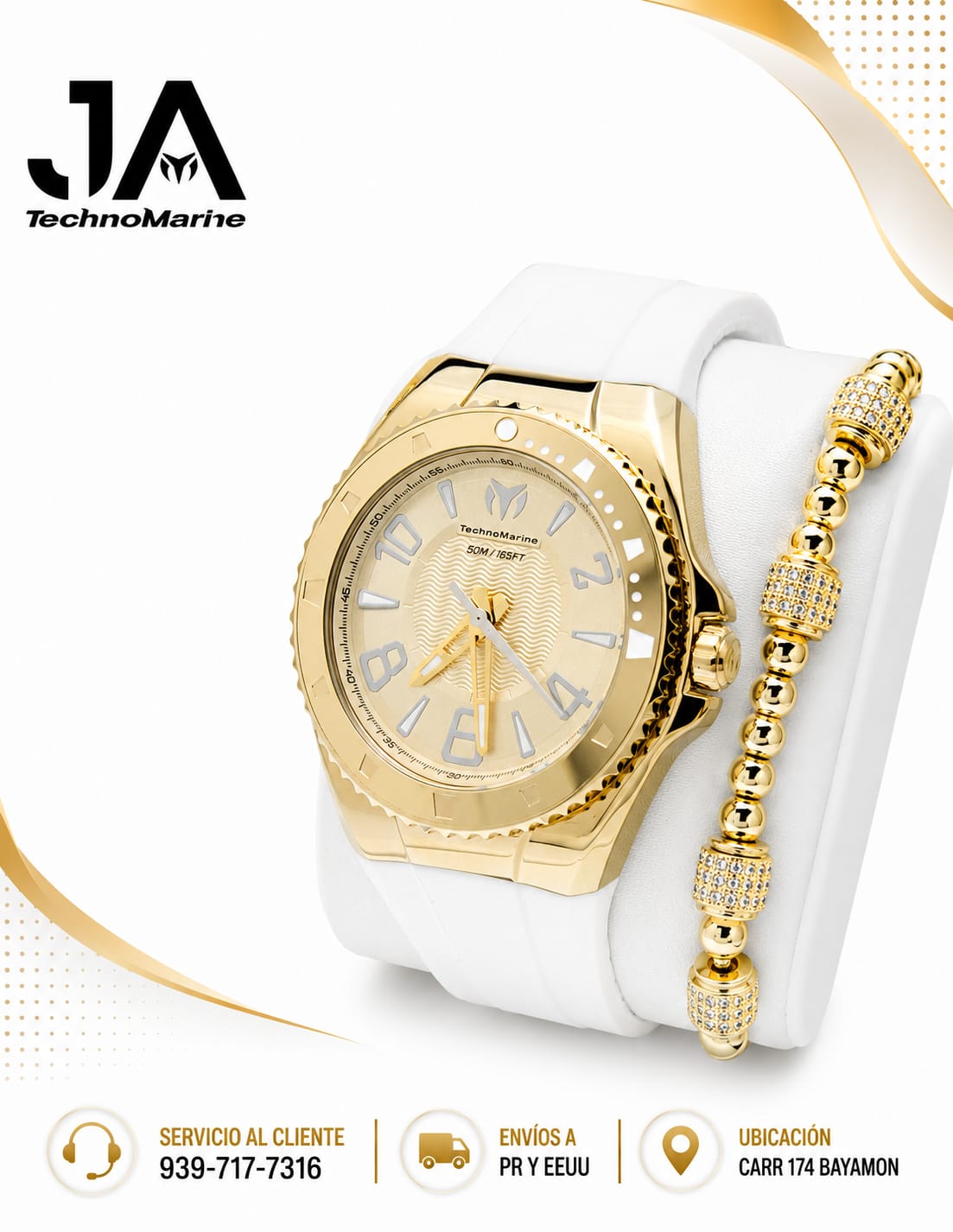 TechnoMarine Lusso Mare Men's Watch - 44mm Gold