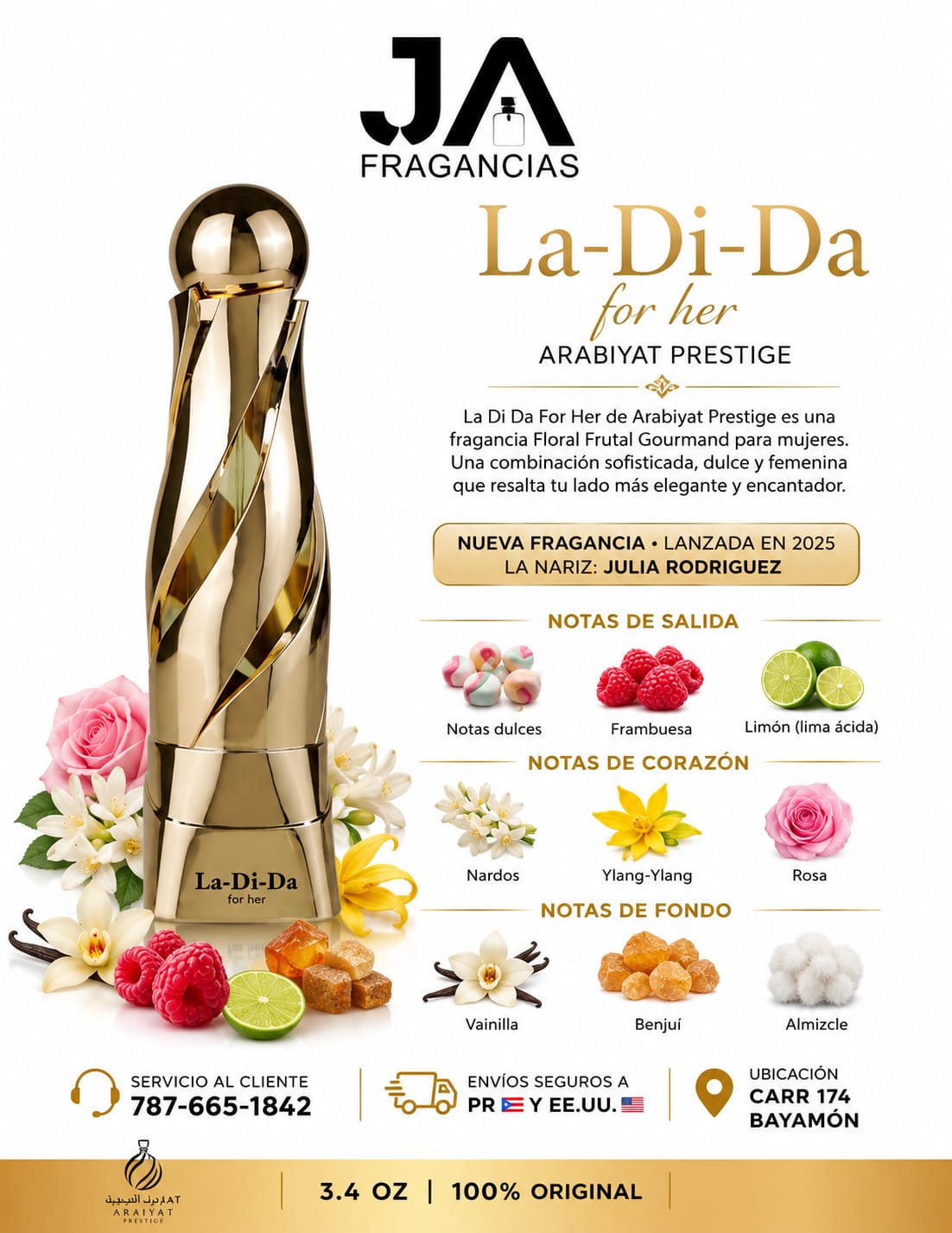 La-Di-Da 3.4oz Eau de Parfum Women Arabiyat Prestige For her