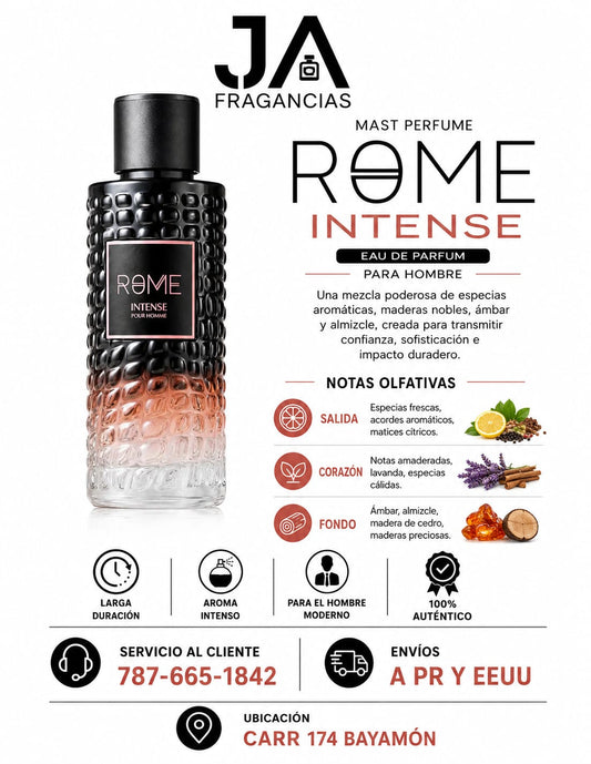 Rome Intense Mast Perfume Pour Homme 3.4oz + 5% De Descuento Adicional