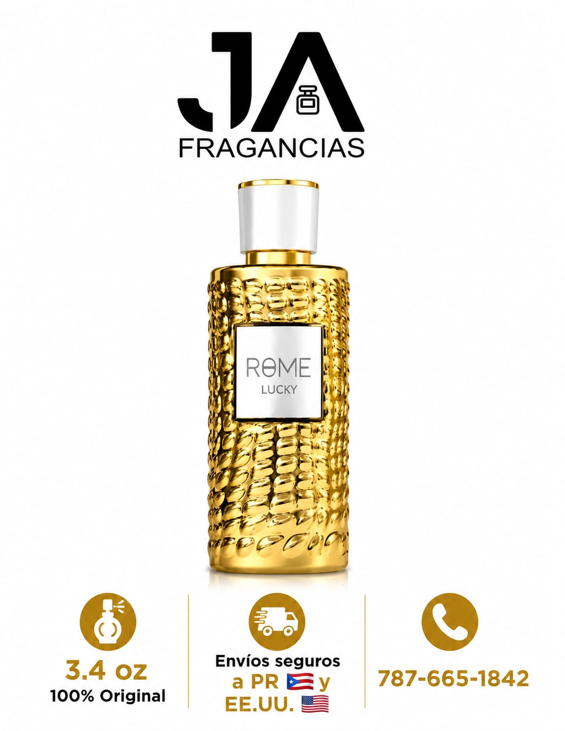 ROME LUCKY Mast Perfume 3.4oz 5% Descuento Adicional