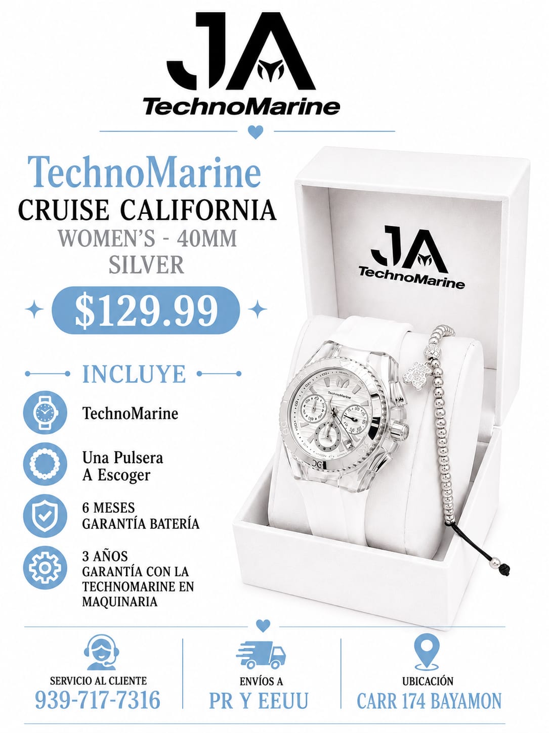 TechnoMarine Cruise California Women’s - 40MM Silver