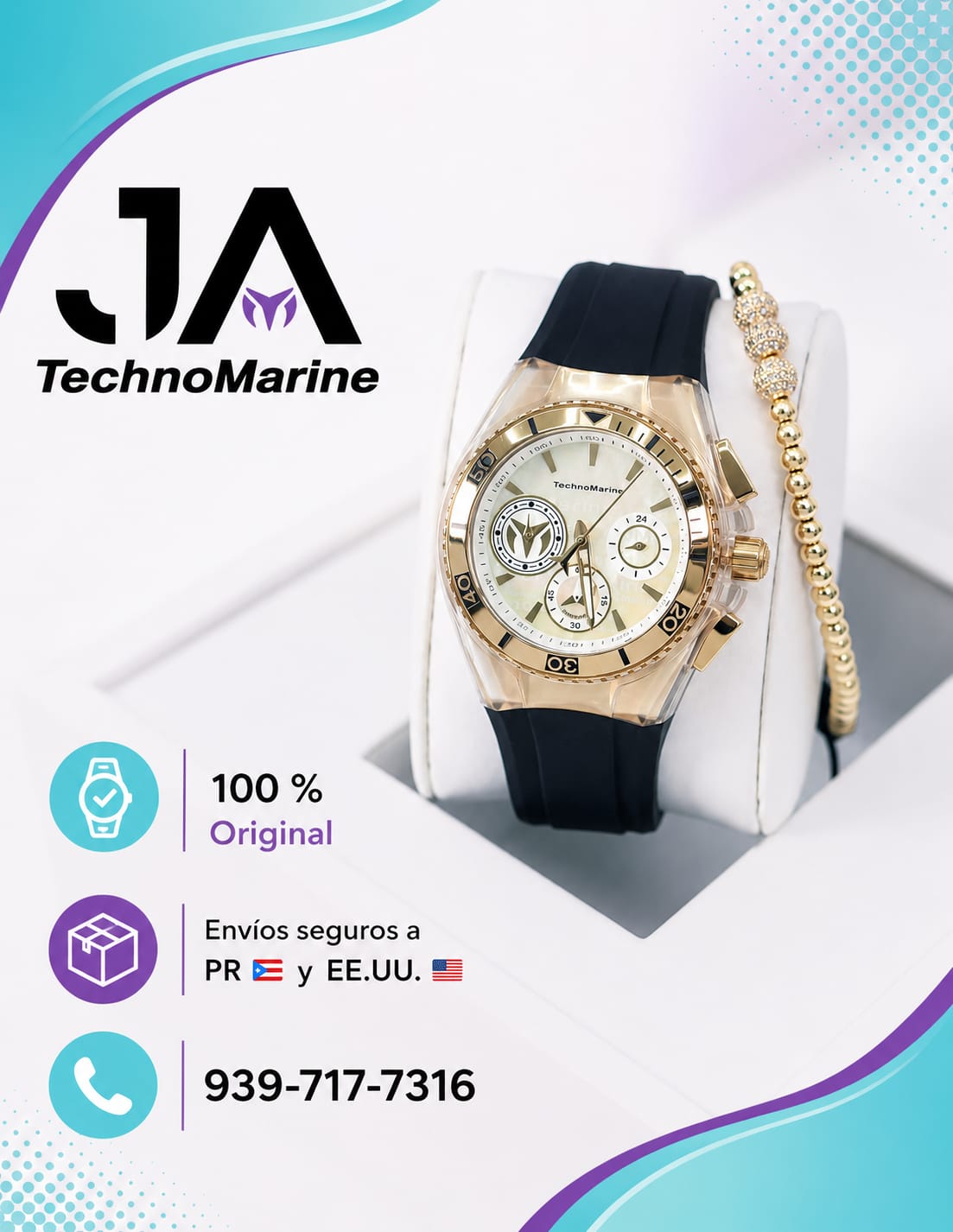 Technomarine Ladies Cruise Quartz Watch gold 40mm