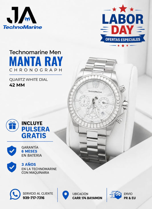 Technomarine Men Manta Ray Chronograph Quartz 42 mm