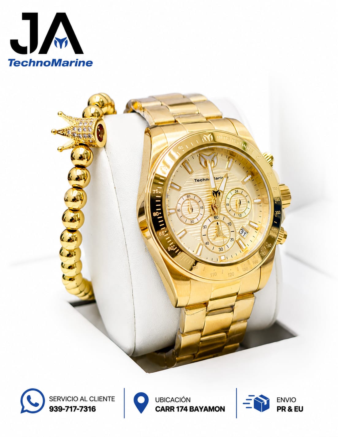 TECHNOMARINE Manta Men 42mm Stainless Steel Gold Gold dial