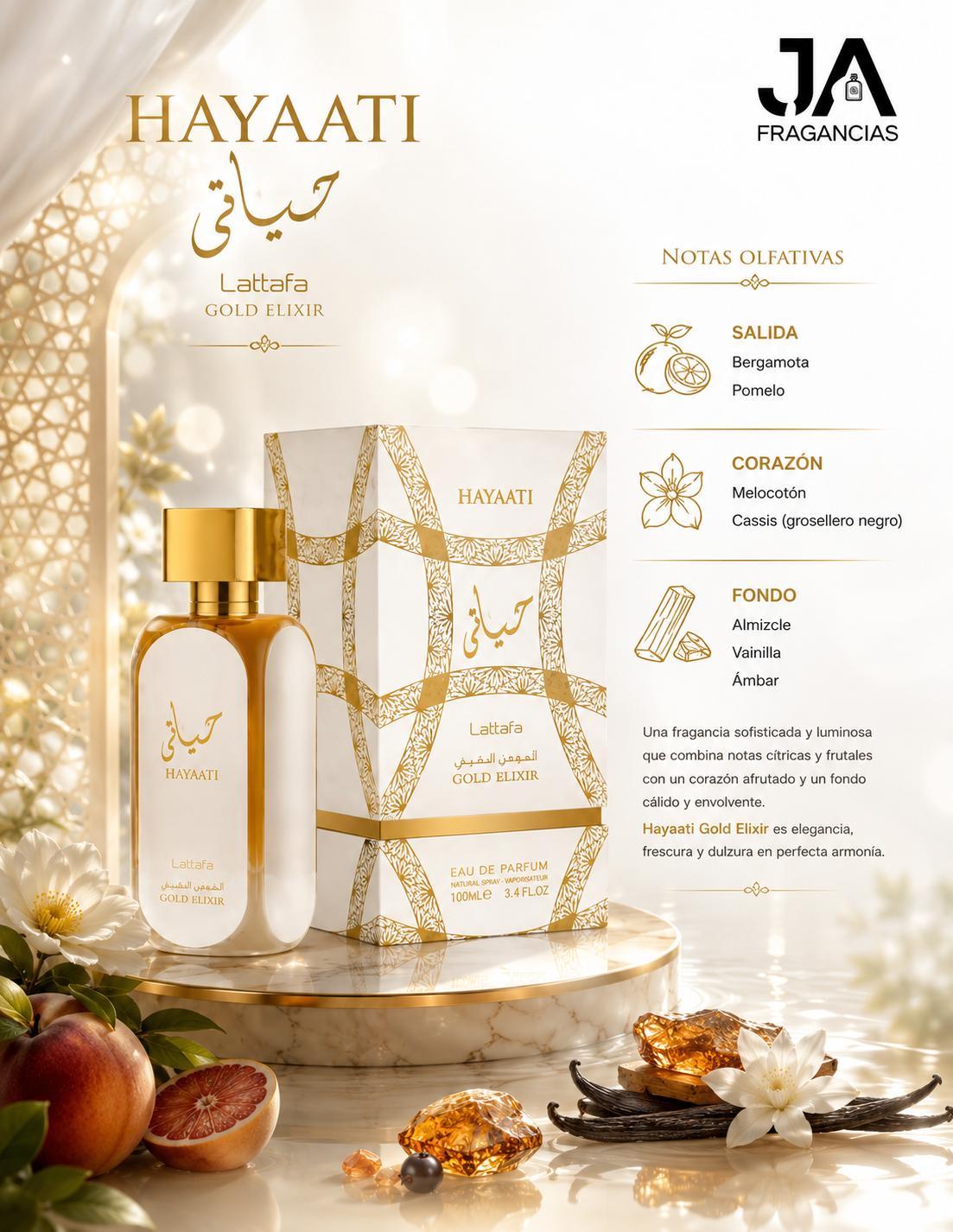 HAYAATI GOLD ELIXIR EAU DE PARFUM 3.4OZ 5% DE DESCUENTO ADICIONAL