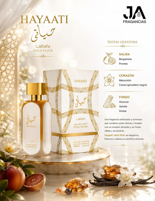 HAYAATI GOLD ELIXIR EAU DE PARFUM 3.4OZ 5% DE DESCUENTO ADICIONAL