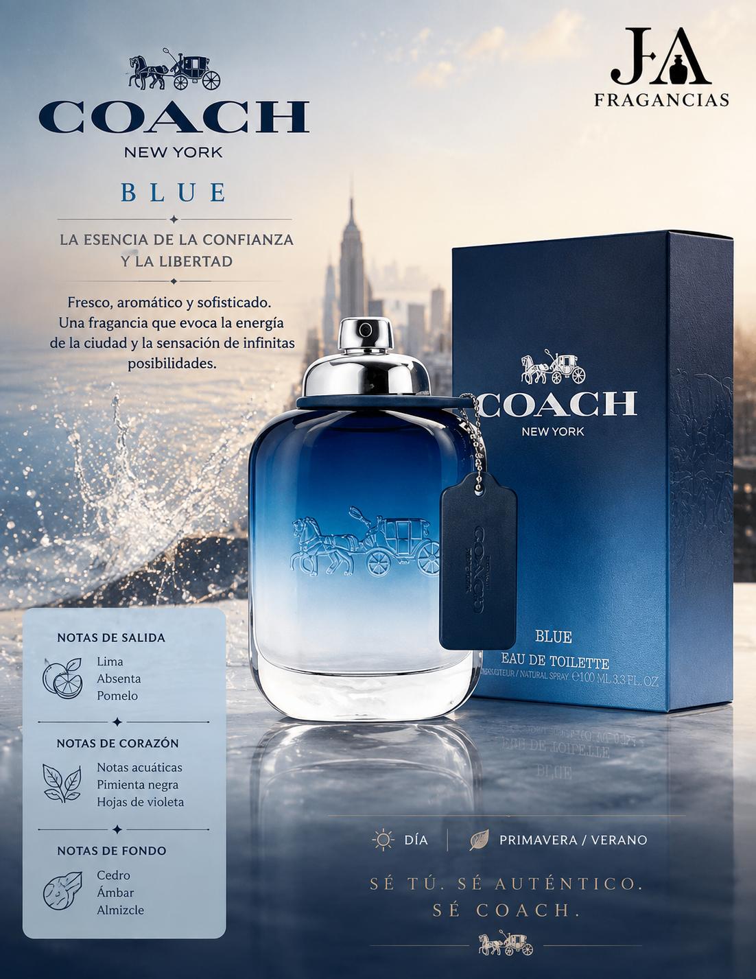 Coach Blue Eau de Toilette 3.3 oz 5% De Descuento Adicional