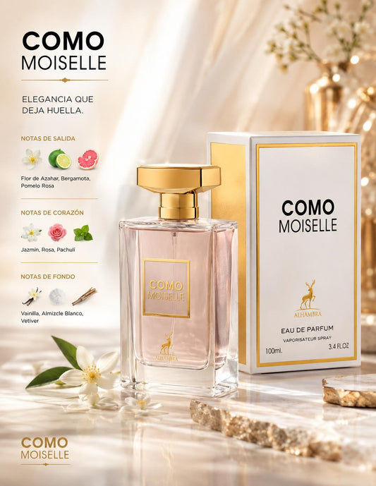 COMO MOISELLE MAISON ALHAMBRA EAU DE PARFUM 3.4OZ 5% DE DESCUENTO ADICIONAL