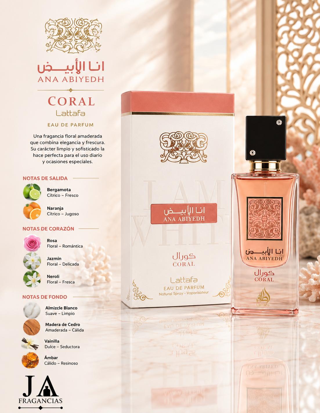 Ana Abiyedh Coral Lattafa Eau de Parfum 5% De Descuento Adicional
