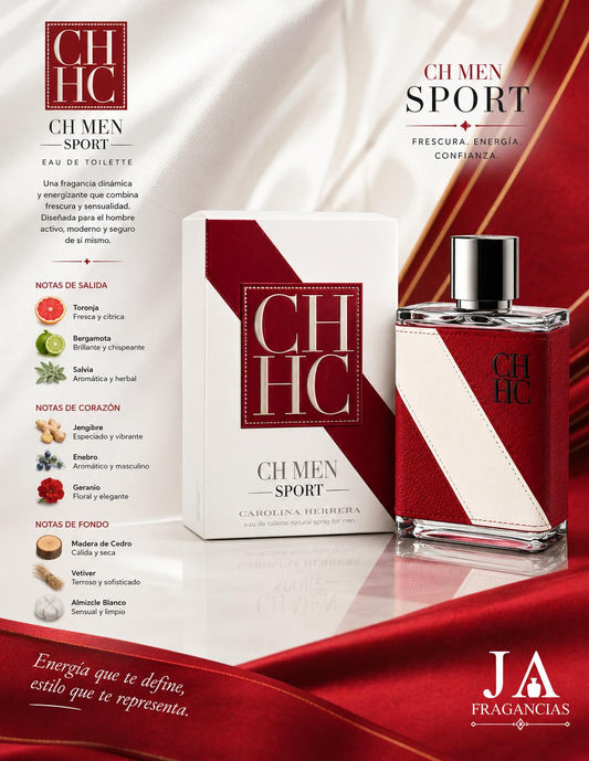 CH Men Sport Eau de Toiletteby Carolina Herrera 3.4oz 5% Descuento Adicional