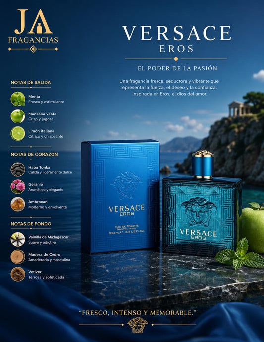 Versace Eros Eau de Toilette 6.7oz 5% De Descuento Adicional