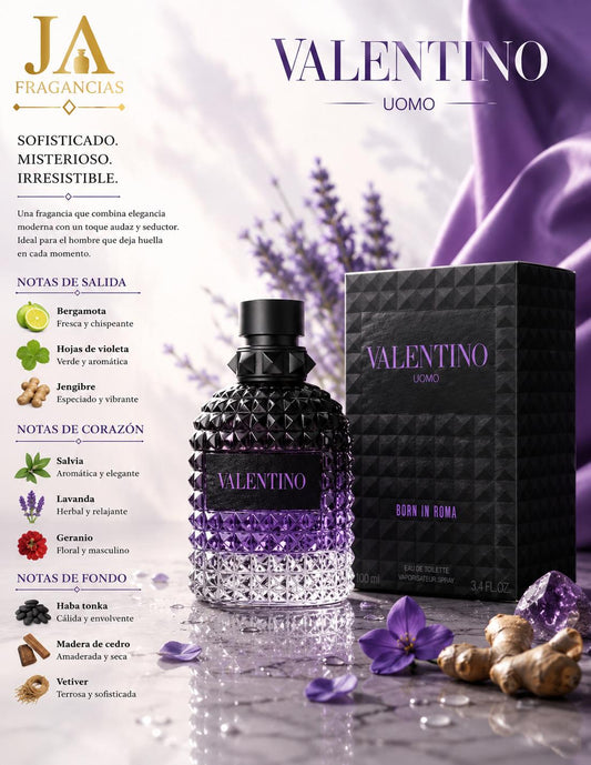 Valentino Uomo Born in Roma Purple Melancholia Eau de Toilette 3.4oz 5% De Descuento Adicional