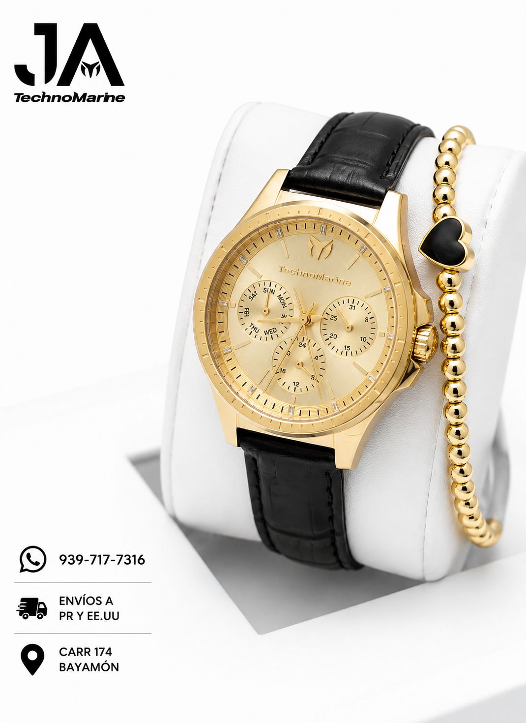 TechnoMarine MoonSun Women's Watch - 36mm, Black