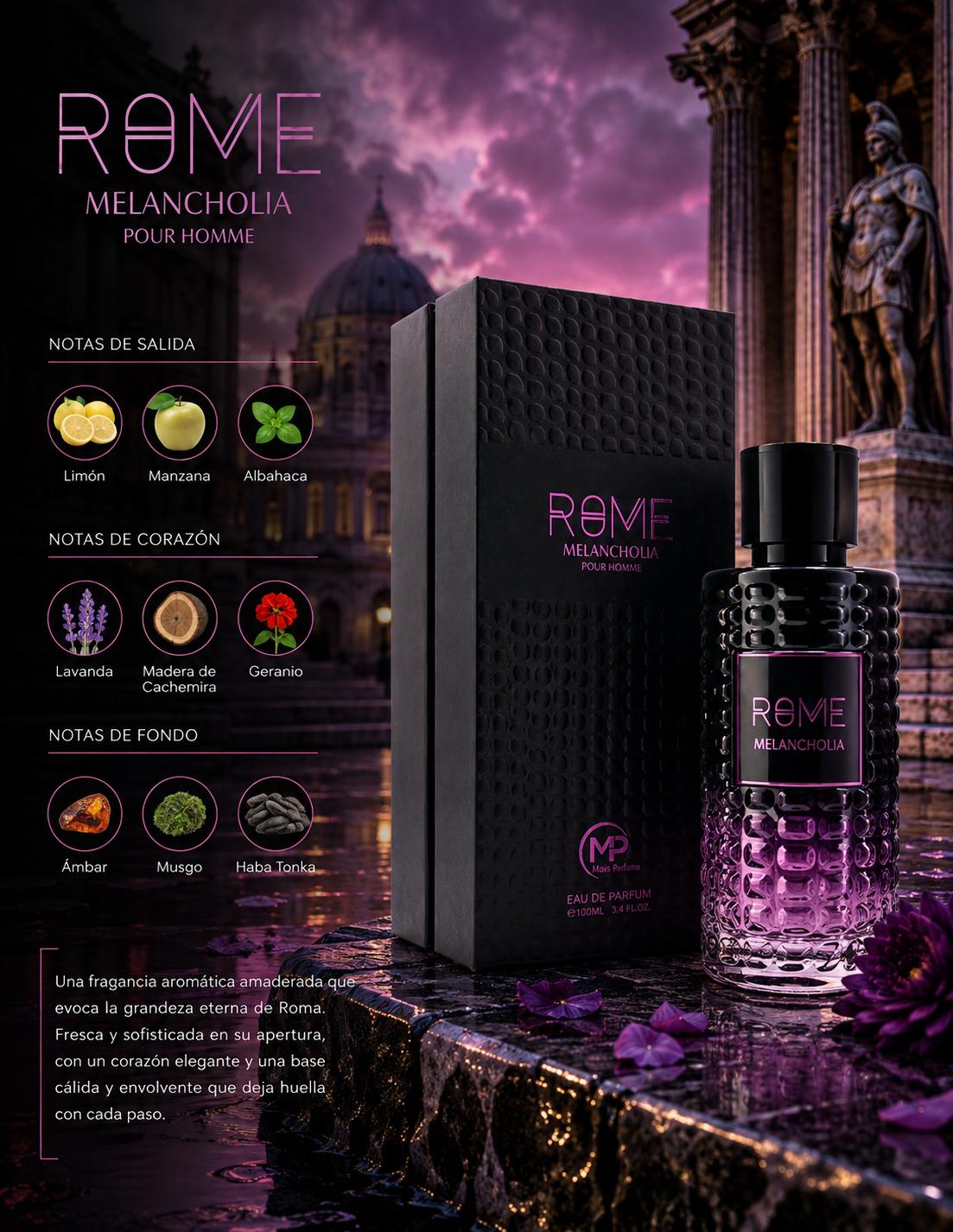Rome Melancholia Pour Homme 3.4oz 5% De Descuento Adicional