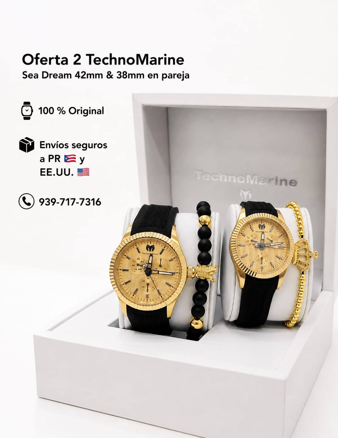 DOS RELOJES TehnoMarine Sea Dream Men’s Watch – 42mm TechnoMarine Sea Dream Unisex Watch – 38mm DOS PULSERAS
