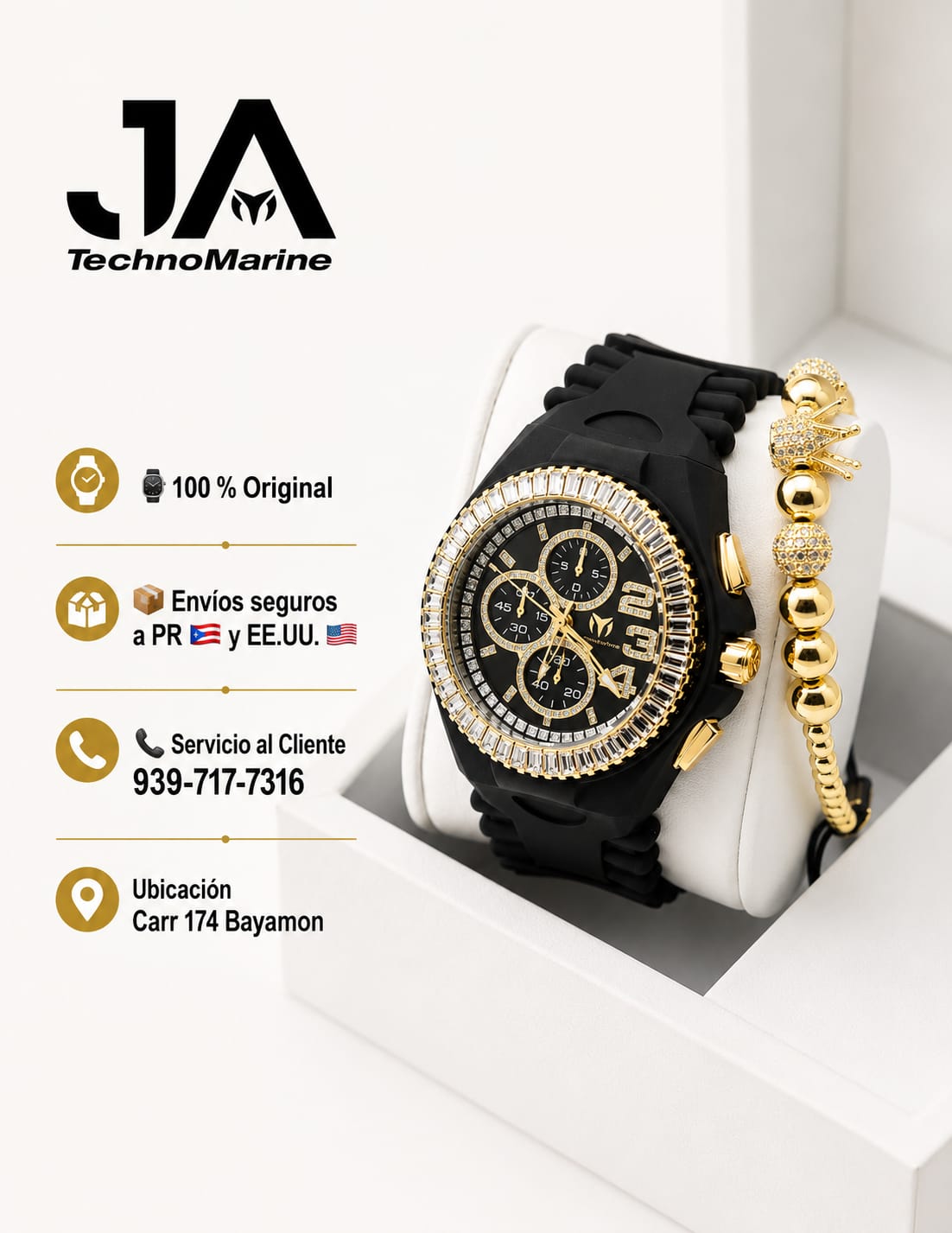 TechnoMarine Cruise JellyFish Men's Watch - 45mm, Black   Una pulsera gratis