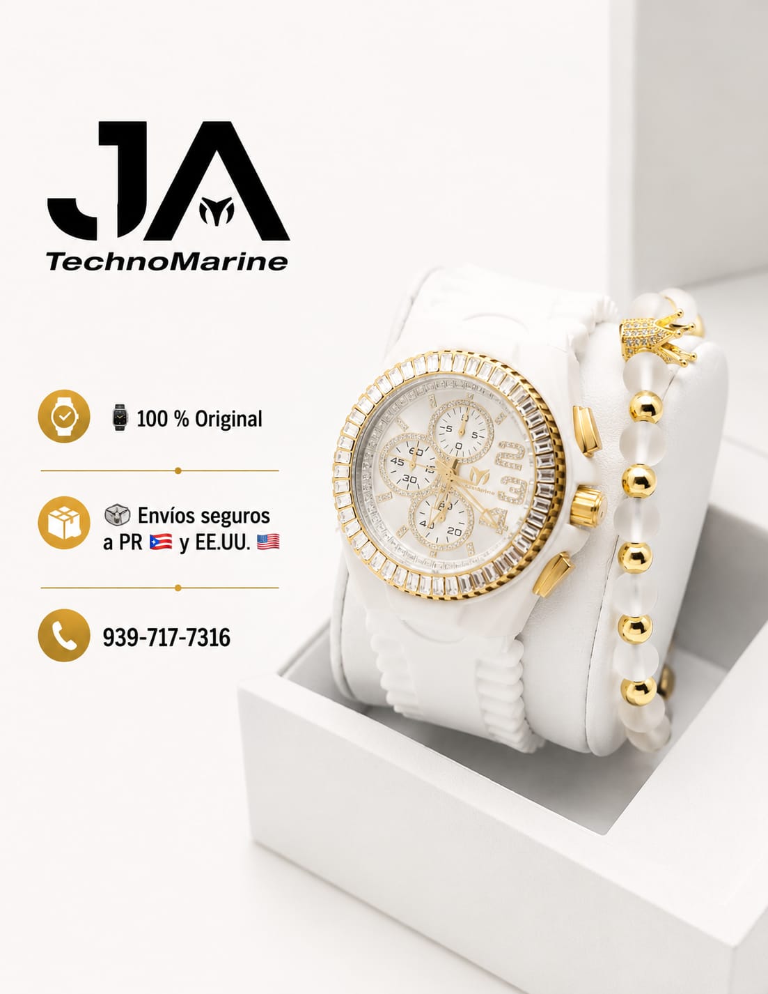 TechnoMarine Cruise JellyFish Men's Watch - 45mm, White  Una pulsera gratis