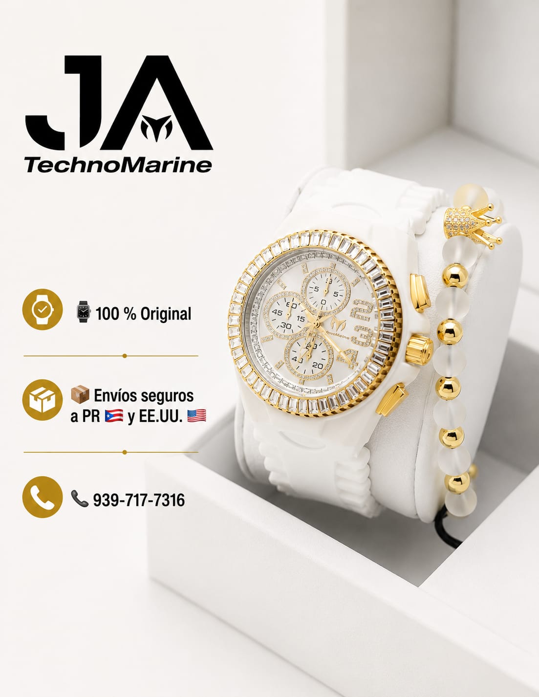 TechnoMarine Cruise JellyFish Men's Watch - 45mm, White  Una pulsera gratis