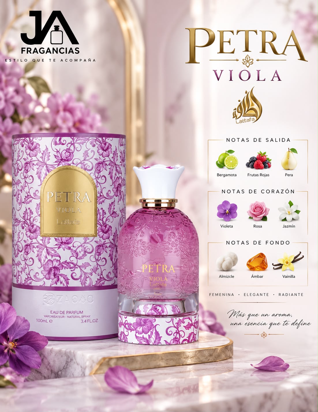 Petra Viola Lattafa Perfumes for women  5% DE DESCUENTO ADICIONAL