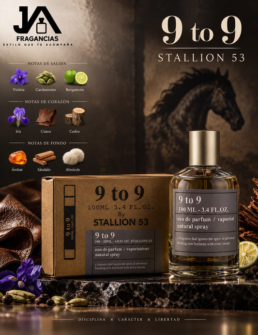 9 to 9 STALLION 53 / 100 + 20ml - 3.4oz 5% DE DESCUENTO ADICIONAL