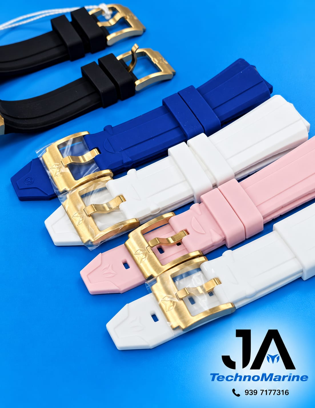 Set TechnoMarine Cruise California Men's Watch - 45mm, Black, White, Blue Incluye 3 Correas, Negra, Blanca y Azul  &  Technomarine 40mm Cruise Chronograph Quartz Gold Dial Unisex Watch Dos Pulsera Gratis Negra, Blanca y Rosa