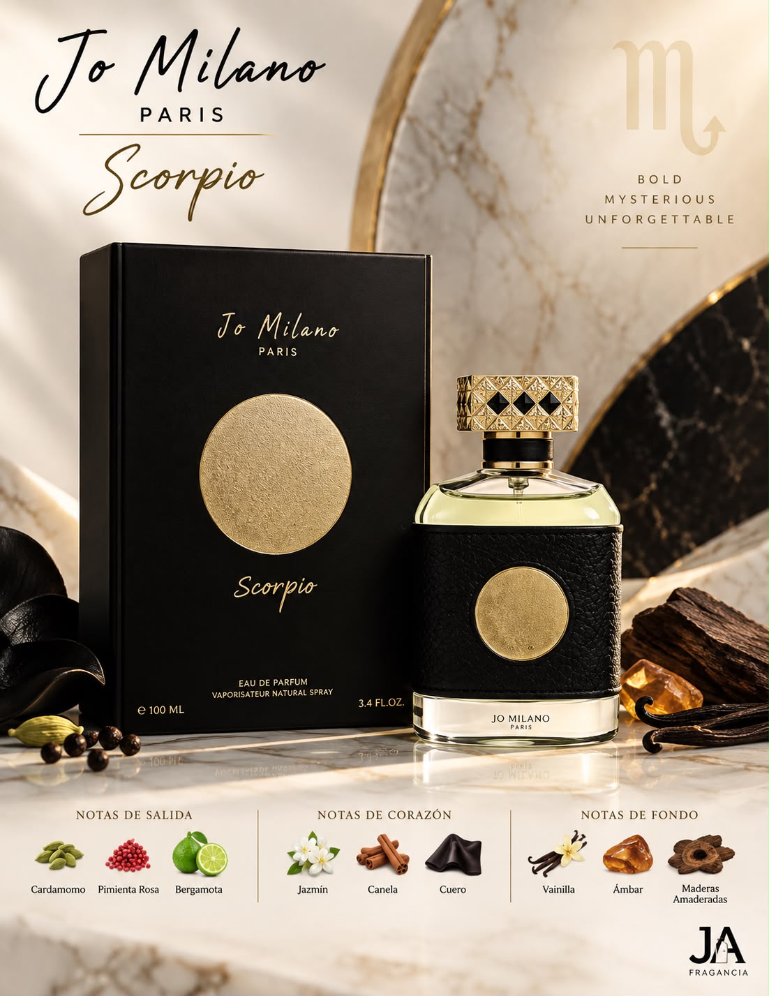 Jo Milano Zodiac Scorpio Eau De Parfum 3.4oz 5% Descuento Adicional